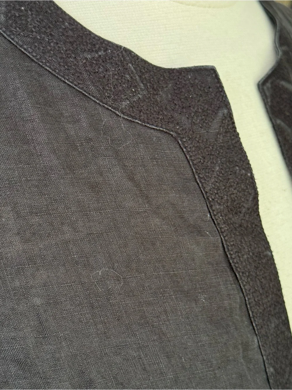 Lauren Ralph Lauren Black Linen Tunic Top Sz Medium Breathable Lagenlook Boho - Picture 4 of 5